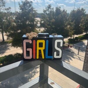 Colorful 'GIRLS' Clutch Bag